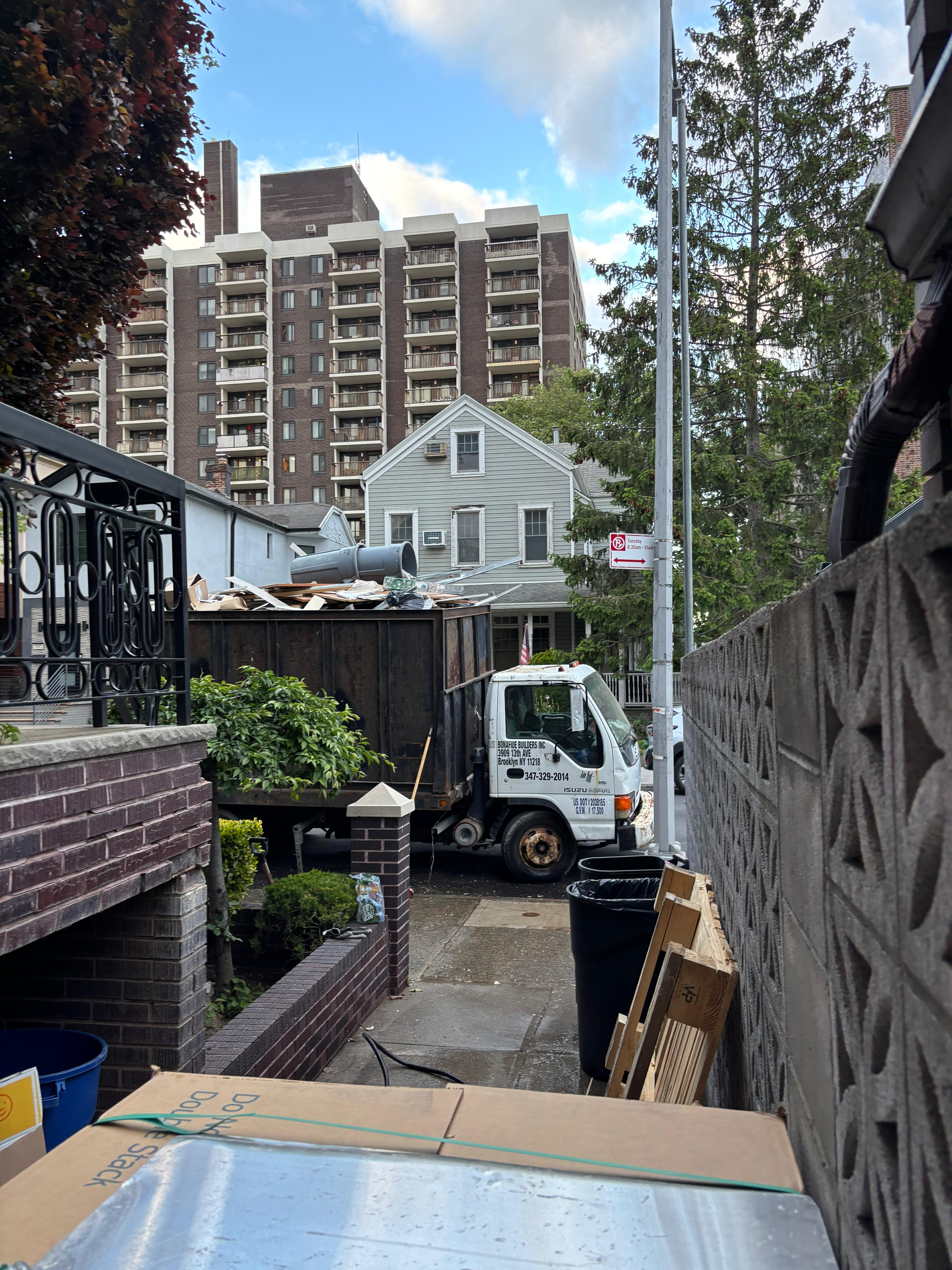 Outdoor debris removal job
